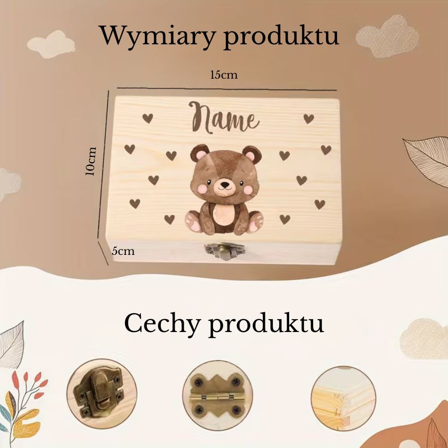 Personalizowana szkatułka z misiem